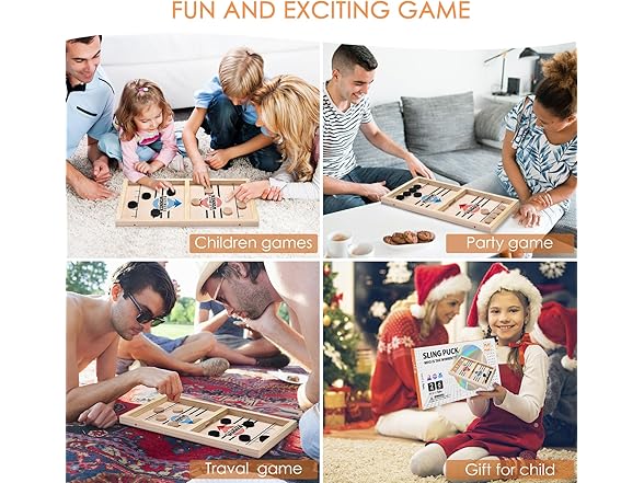 AMFLOWER Fast Sling Puck Game