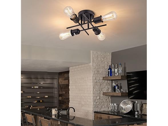 TOPHORT Semi Flush Mount Ceiling Fixture