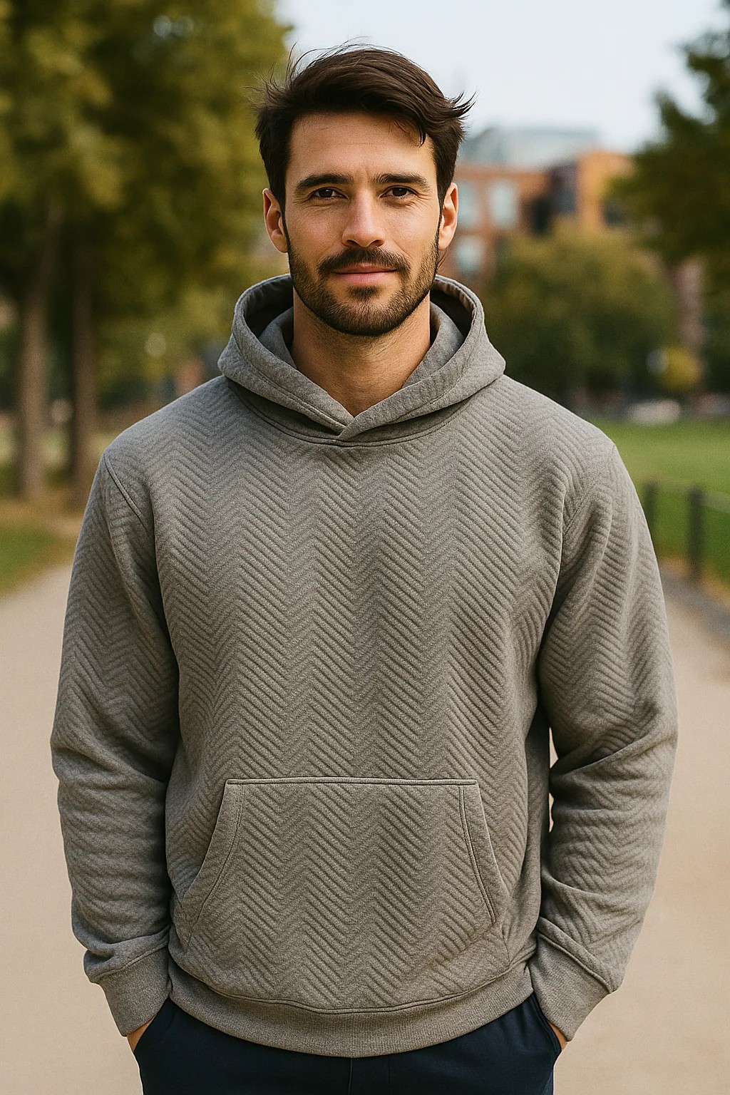 Mens Hoodie Heather Pullover Sweatshirt - Gallery 10