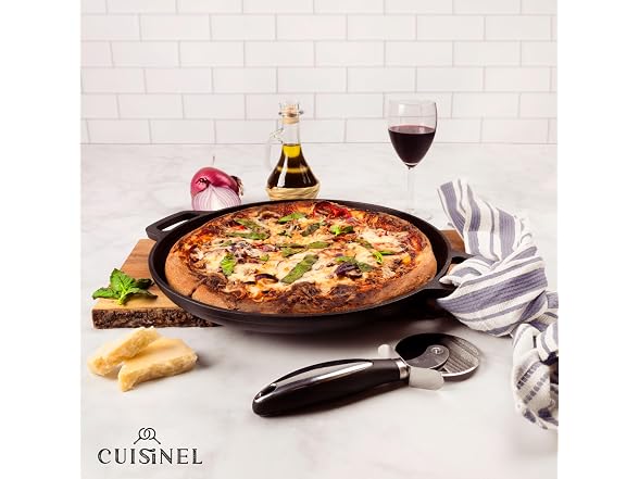Cuisinel Cast Iron Pizza Pan 13.5-Inch