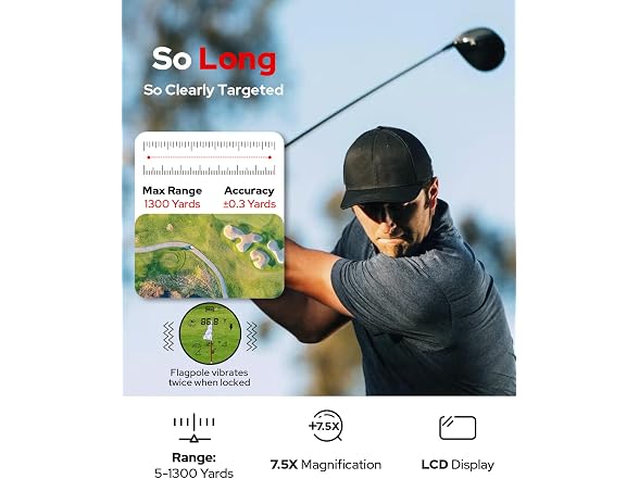 SIGHTFLAG GF2 Golf Rangefinder 1300YD