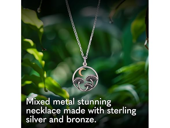 NINA Sterling Silver Necklace - Mushroom