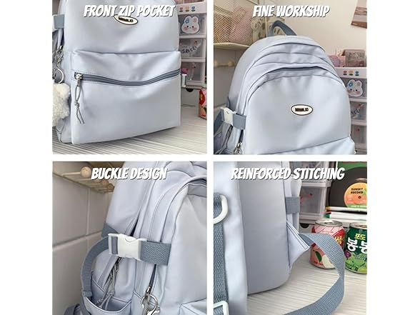 Kawaii Backpack with Cute Accessories