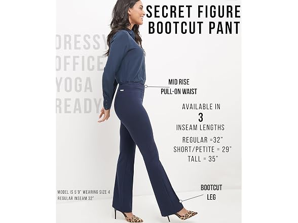Rekucci Women (10) Secret Figure Pull-On Knit Pant