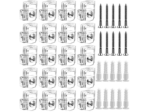 Aylifu Mirror Hanging Kit, 20 Pieces Clear