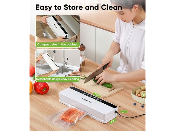 Vacuum Sealer for Food, 6-in-1 Food