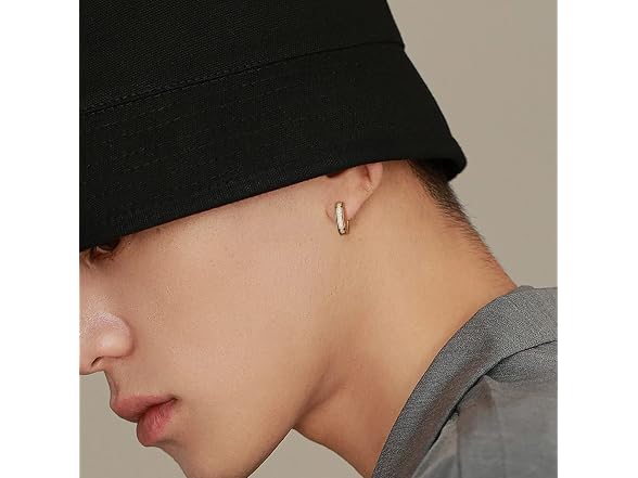 KRKC&CO NS615078 Hoop earrings men