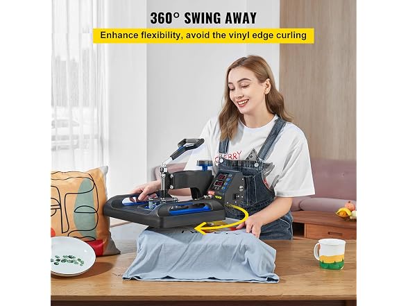 Heat Press, 12 x 15 inches 800W, 5-in-1 Combo