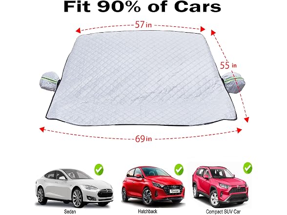 MAXORION Custom Fit Windshield Snow Cover for Duty