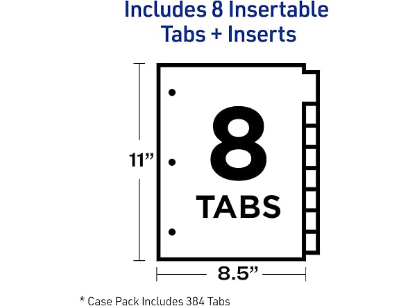 Avery Insertable Dividers for 3 Ring Binders