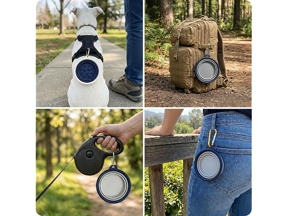 American Kennel Club 2-Pack Collapsible Travel Bowls
