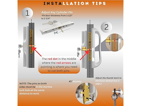 T-HAKEN Sliding Glass Door Handle Set