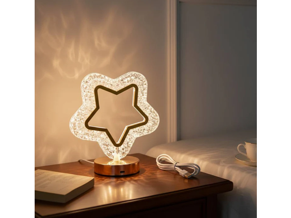 Rechargeable 3000K-7000K LED Acrylic Crystal Touch