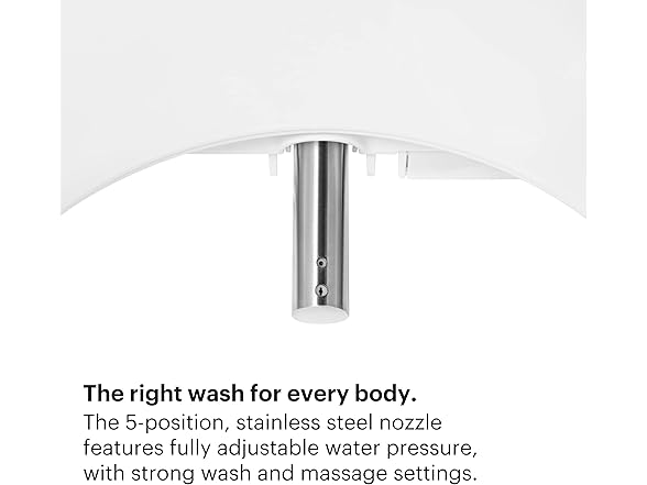 Brondell LT89 Bidet Toilet Seat w/ Side Arm Control
