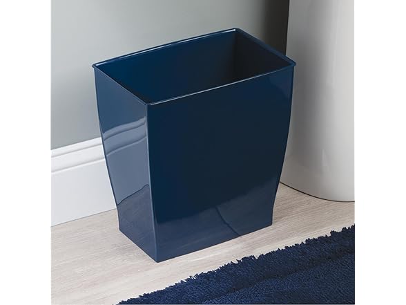 iDesign Small Plastic Bathroom Trash Can
