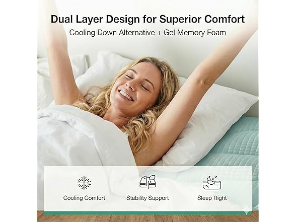 Novilla Twin Memory Foam Mattress Topper