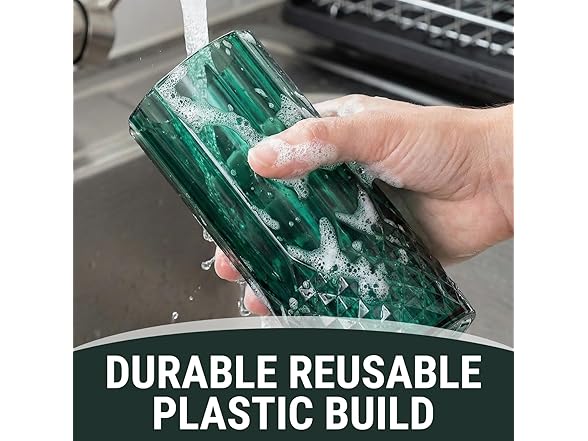 6" Green Water Cups 14oz 12ct