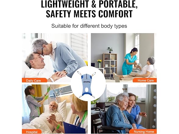 VEVOR Full Body Patient Lift Sling & Commode Opening