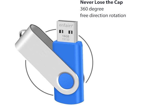 Enfain 64GB USB 3.0 Drives, 5-Pack