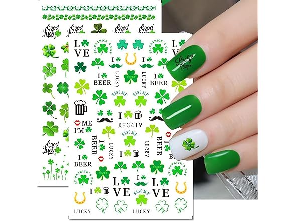 ONEUPIN St Patricks Day Nail Art