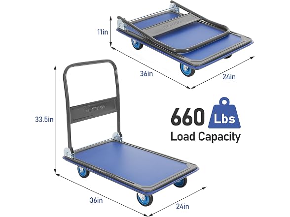 Olympia Tools Foldable Push Cart Dolly