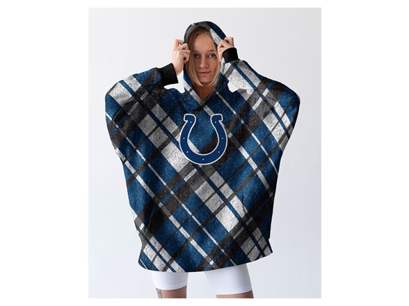 NFL Sherpa Flannel Hoodie Blanket - Choose Team