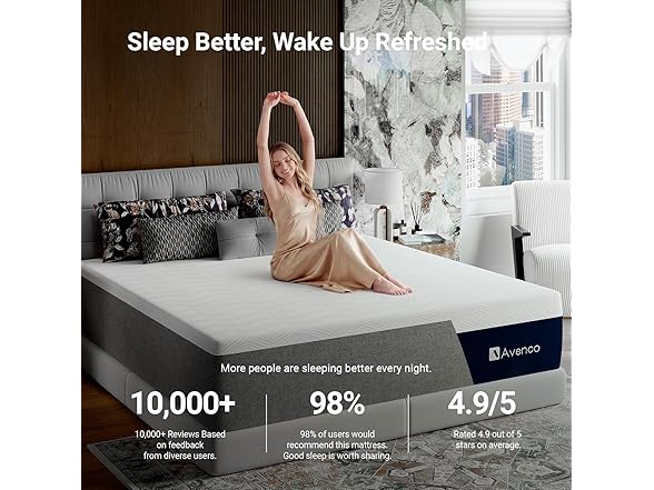 Avenco 12" Green Tea Premium King Mattress