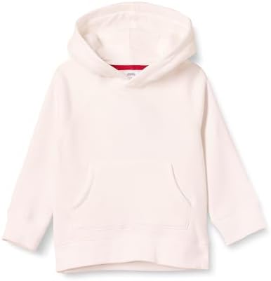 Amazon Essentials Boys' Fleece Pullover Hoodie Sweatshirts, White, Medium