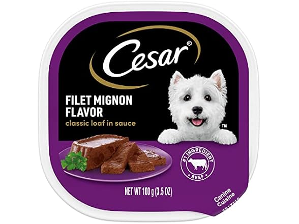 Cesar Classic Loaf in Sauce Wet Dog Food, Filet Mi