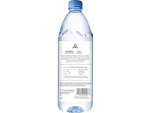 evian Evian Natural Spring Water, 1 L bottles,