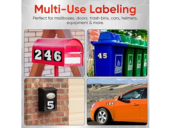 Mailbox Number Stickers 3