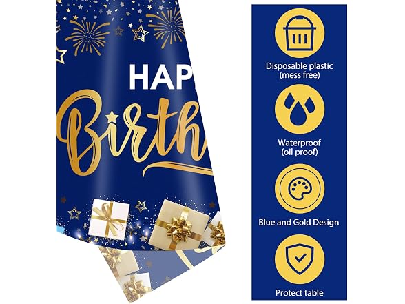DUAIAI Happy Birthday Decorations, 1 Pcs