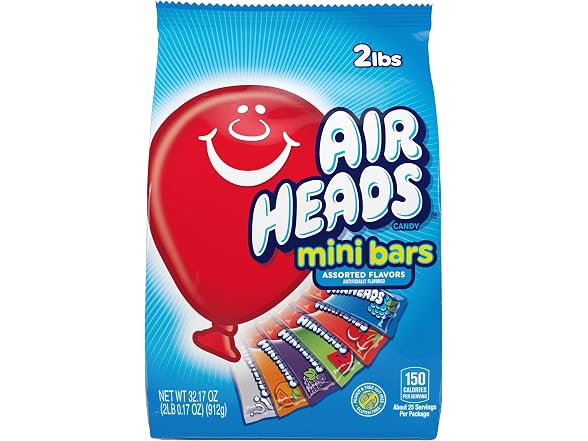 80CT Airheads Mini Bars Fun Taffy Candy Assorted