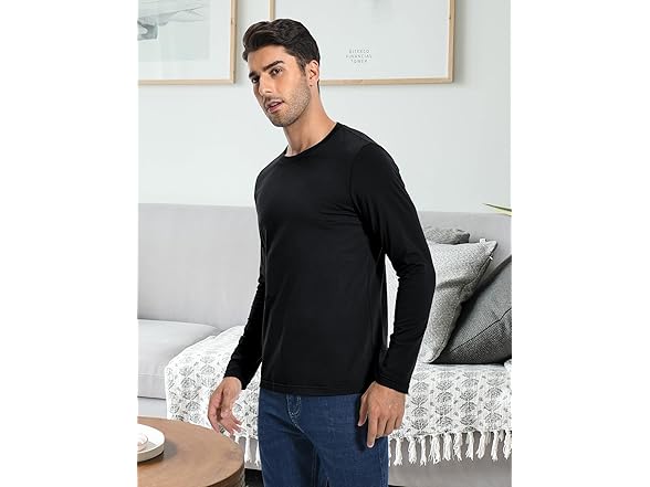 2 Pack Men's Long Sleeve Crew Neck Tee