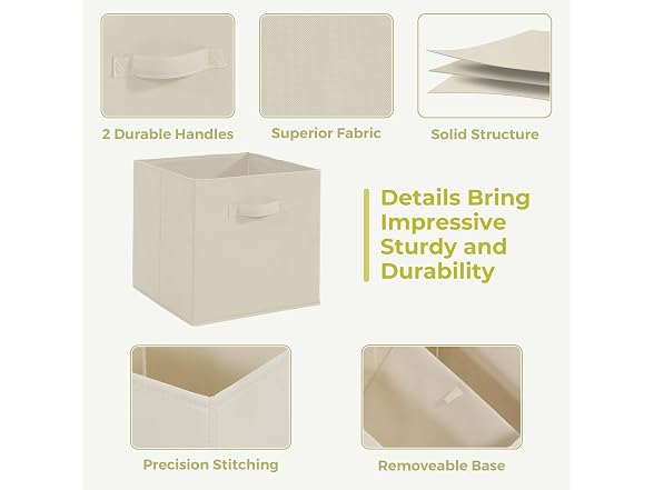 STORAGEIDEAS 11x11 Storage Bins, Set of