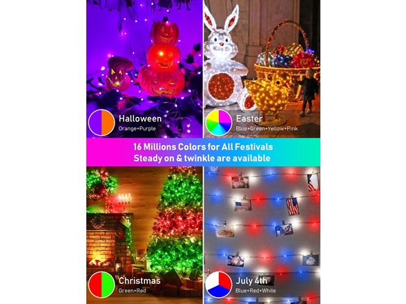 Probro Smart RGB Fairy Lights, 33ft
