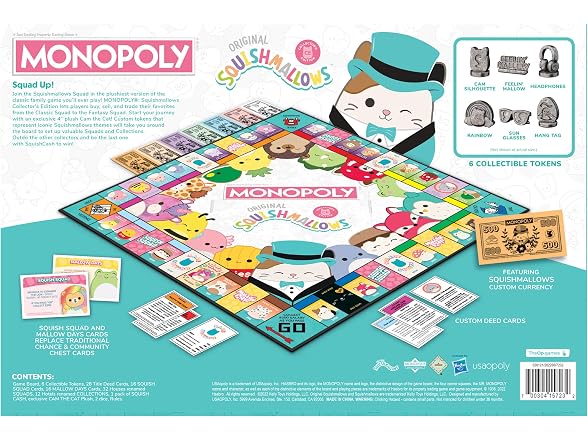 Monopoly: Squishmallows Collector’s Edition Board Game