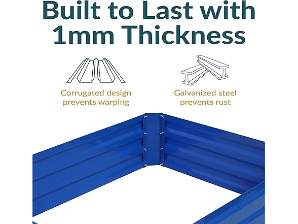 Sunnydaze Galvanized Raised Garden Bed