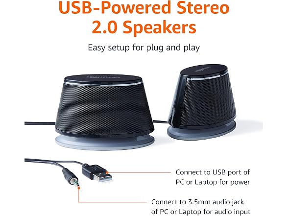 Amazon Basics Stereo 2.0 Speakers