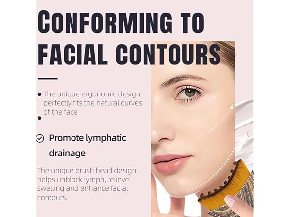 2 Pack Lymphatic Contour Face Sculpting Brush