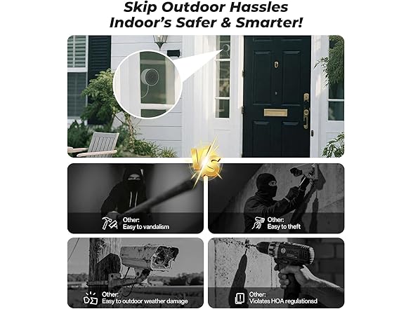 Gyliziex 4MP 2K Window Security Camera