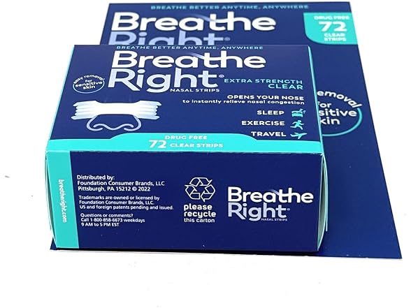 Breathe Right Nasal Strips Extra Clear Sensitive