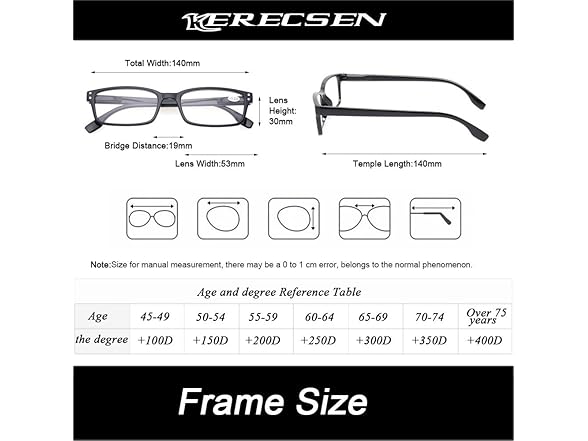 8 Pack Reading Glasses w/ Spring Hinges