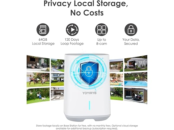 (4 Pack) Solar-Powered Security Camera System | 4K Pro