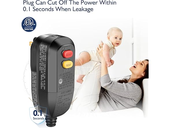 2 Pack GFCI Plug Adapter Replacement