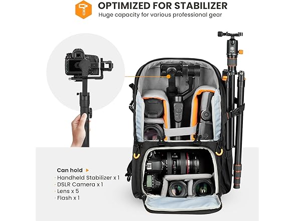 TARION Professional Camera Backpack | 15.6in Laptop