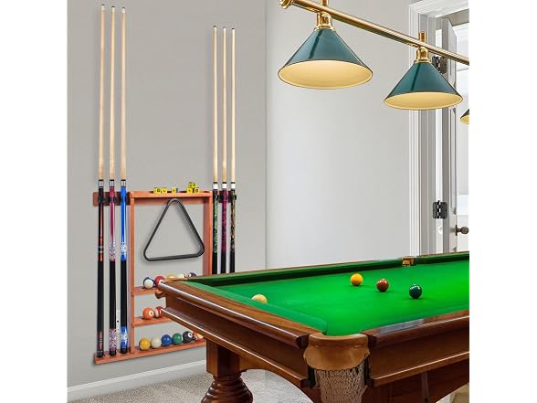Pool Stick Holder, Wall Mount Pool Cue Rack 