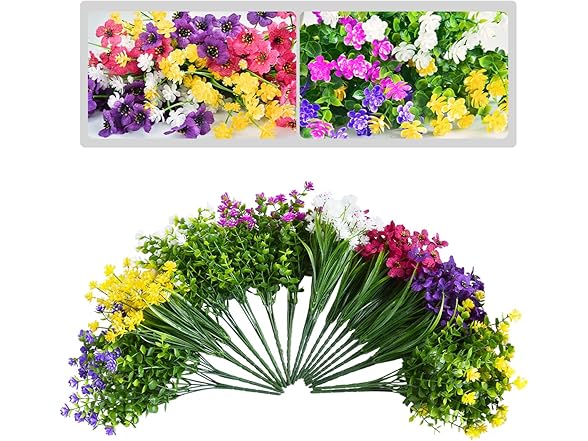 ArtBloom 20 Bundles Artificial Flowers