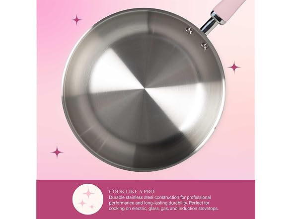 Paris Hilton Stainless Steel Pots and Pans Set 10PC