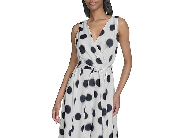 Halston Women's Surplice V-Neck Midi Dress